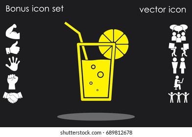 drink or juice, glass icon vector illustration eps10