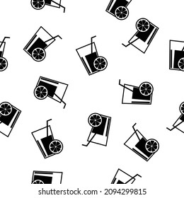 Drink or Juice Pattern. Vector seamless pattern or background