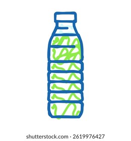 drink juice plastic bottle doodle icon sketch vector. drink juice plastic bottle sign. isolated symbol illustration