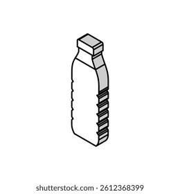 drink juice plastic bottle isometric icon vector. drink juice plastic bottle sign. isolated symbol illustration