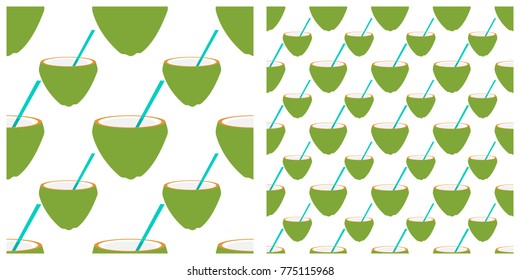 Drink or juice seamless pattern on transparent background