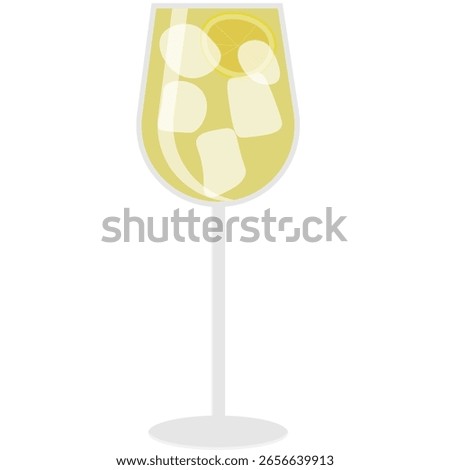 drink limoncello. vector illustration. cold drink capri