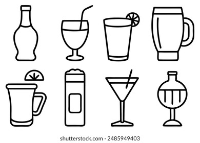 Drink Line Art Illustration Creative Techniques and Design Styles