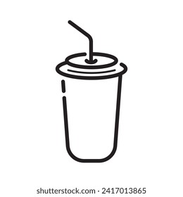 drink line icon design vector template