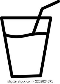 Icono de línea de bebida. Trazo editable. Diseñar un vector de plantilla en fondo blanco.
