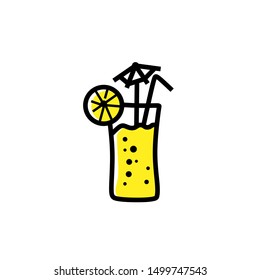 Drink line icon, Isolated vector illustration