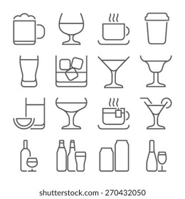 drink line icons