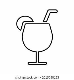 Drink - Line Style.app,logo,and ui.Vector file.EPS 10.Line style design.Editable stroke