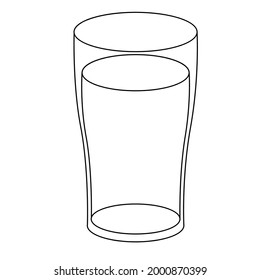 ilustración vectorial de línea de bebida,
aislado en fondo blanco.vista superior