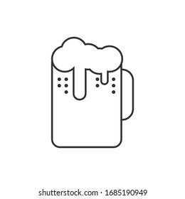 Drink linear icon. Beer icon. Icon for website, app or UI design. Vector illustration.