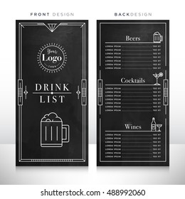 Drink List Menu Design Template