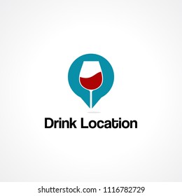 drink location logo template, element, and icon 