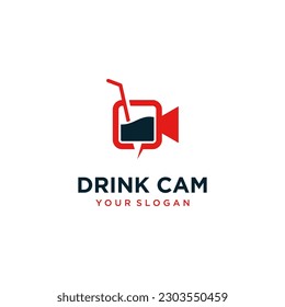 drink logo design with camera and photography