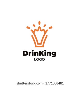 Drink logo design with a minimalist and modern style