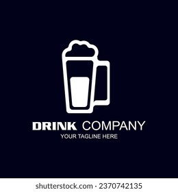 Drink logo design template. Illustration of logo design for cafes, restaurants, etc.