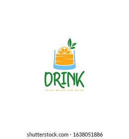 Drink Logo Design Vector Template