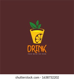 Drink Logo Design Vector Template
