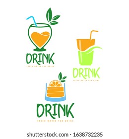 Drink Logo Design Vector Template