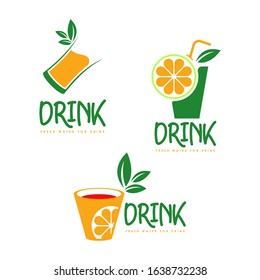 Drink Logo Design Vector Template