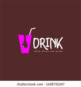 Drink Logo Design Vector Template