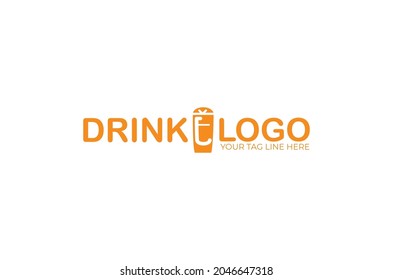 drink logo design vector template