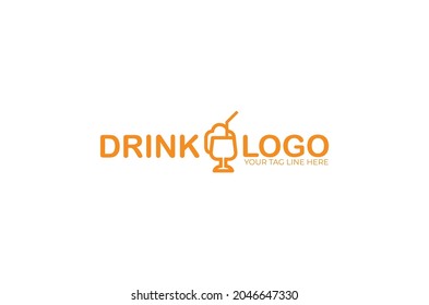 drink logo design vector template