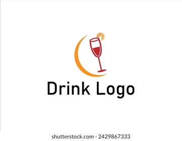 Drink logo design,drinking icon logo vector,