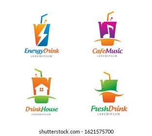Drink logo symbol or icon template