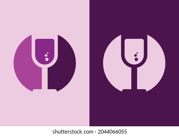 Drink logo template with 2 variant, colors and mono color