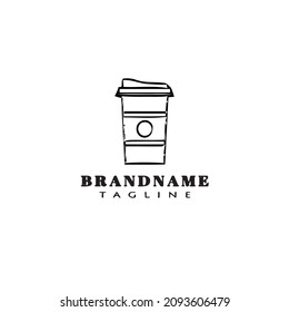 drink logo template icon design black modern isolated vector
