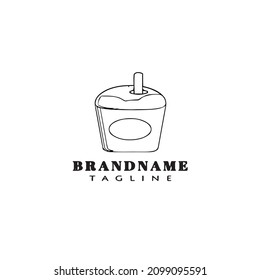 drink logo template icon design black modern isolated vector