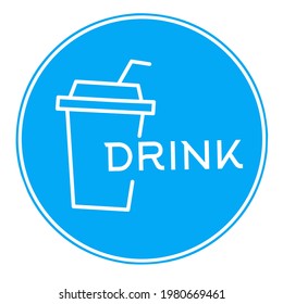 Ilustración vectorial del logotipo de bebida. Logo de la bebida azul