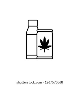 drink, marijuana outline icon. Can be used for web, logo, mobile app, UI, UX