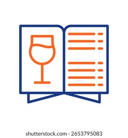 Menü trinken Symbol Farbe Vektorgrafik