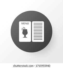 Drink menu icon symbol. Premium quality isolated bar menu element in trendy style.