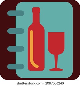 Drink menu, illustration, vector, on a white background.