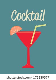 drink menu over blue  background vector illustration 