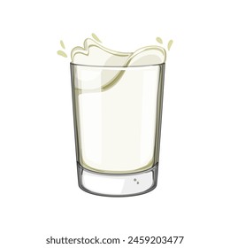 drink milk cup cartoon. container beverage, calcium glass, liquid morning drink milk cup sign. isolated symbol vector illustration