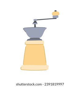 drink mill coffee grinder manual cartoon. grind food, old retro, tool antique drink mill coffee grinder manual sign. isolated symbol vector illustration