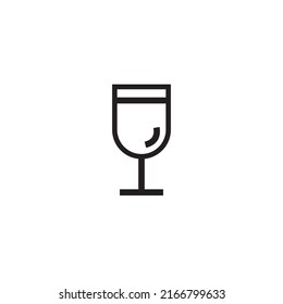 drink minuman alcohol, coctail, gelas, kitchen tool sign icon vector illustration logo template