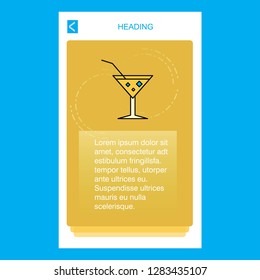 Drink mobile vertical banner design design. Vector