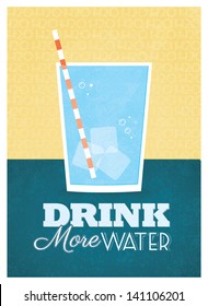 Drink More Water Poster Design