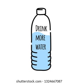 Drink more water. Stay hydrated. Concept of drinking water, healthy. Water in the bootle