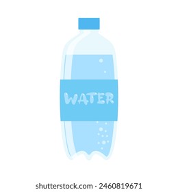 Drink more water. Stay hydrated. Glass, Plastic free, zero waste concept. Various bottles, glass, flask. Cute trendy vector illustration. Summer cold drink