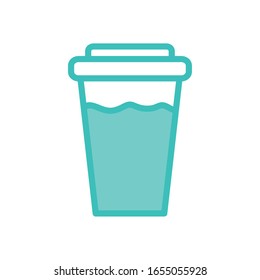 drink mug dou color style icon design, Cook kitchen Eat food restaurant home menu dinner lunch cooking and meal theme Vector illustration