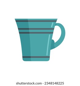 Drink mug icon flat vector. Coffee cup. Hot tea isolated