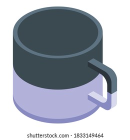 Drink mug icon. Isometric of drink mug vector icon for web design isolated on white background