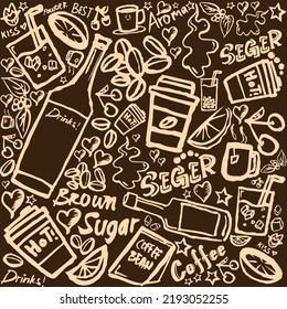 Drink Object illustration Coffee in Brown