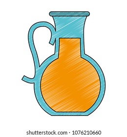 Drink on glass jar scribble