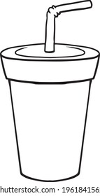 Drink Otline Vector illustration for drink